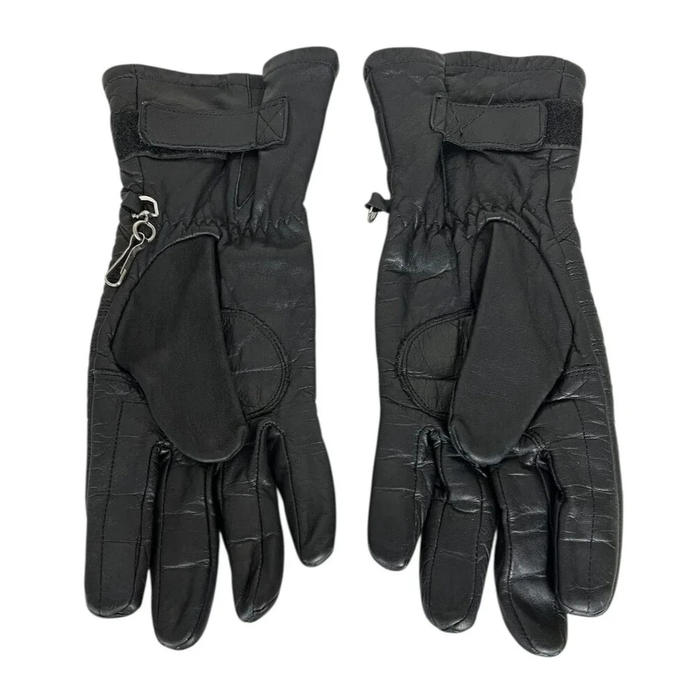 Hatch Vintage Women's Soft Cowhide Leather Gloves  Size M  Black Adj Cuff